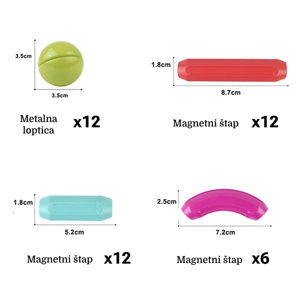 Set magnetnih kocki za djecu (42 komada)