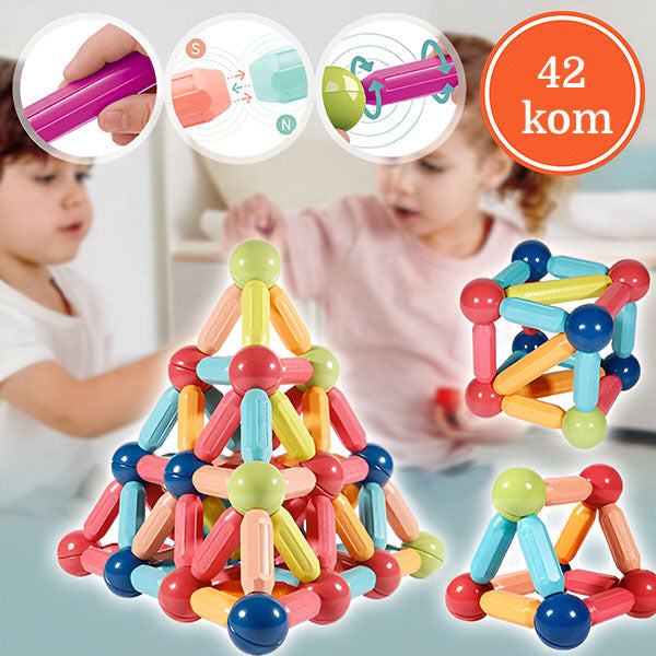 Set magnetnih kocki za djecu (42 komada)
