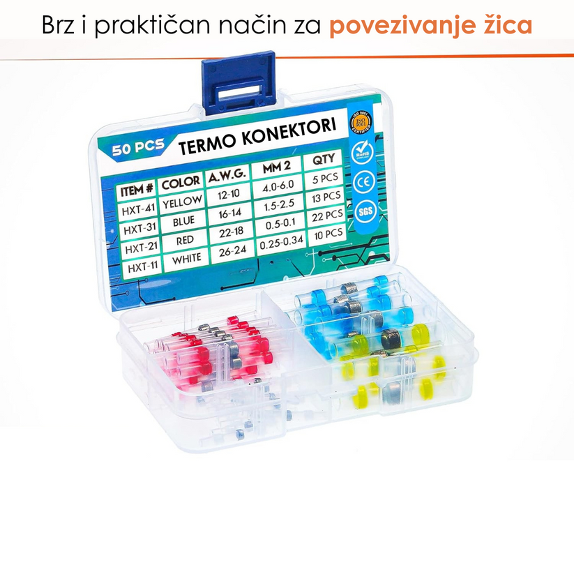 Termoskupljajući Konektori set (150 Kom)