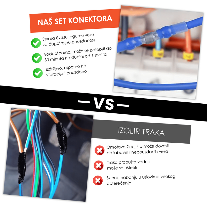 Termoskupljajući Konektori set (150 Kom)