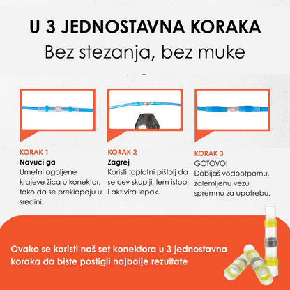 Termoskupljajući Konektori set (150 Kom)