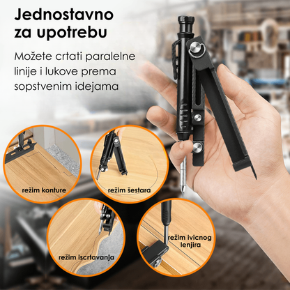 Multifunkcionalni alat za građevinsku olovku