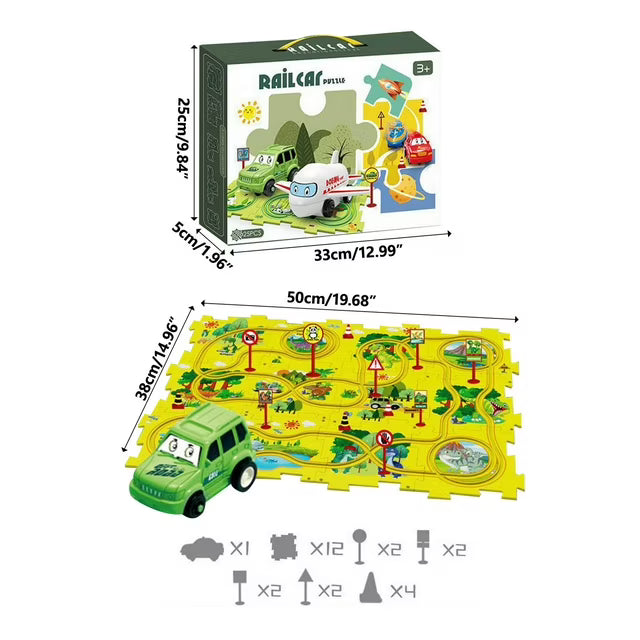 Puzzle Set Staza Za Automobile