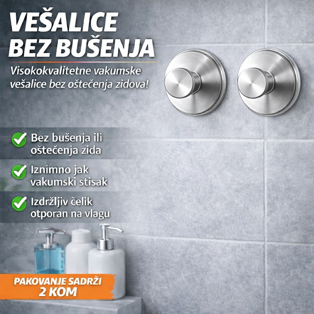 Visokokvalitetne Vakumske vješalice , set od 2 Komada