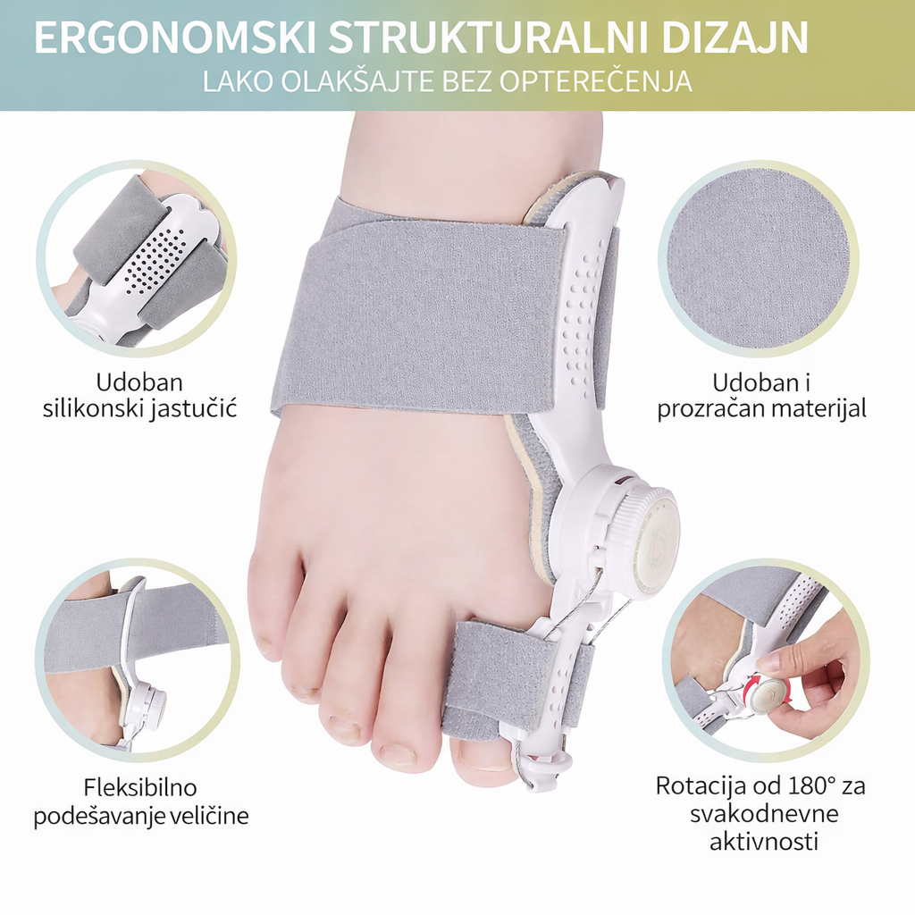 Korektor sa podesivim točkićem za ispravljanje čukljeva