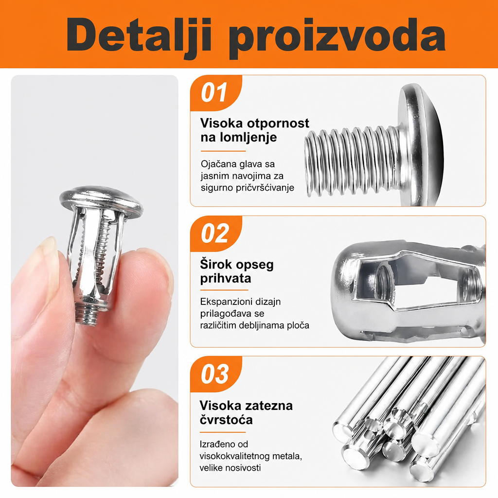 GripFix Zakivne Matice (30Kom)